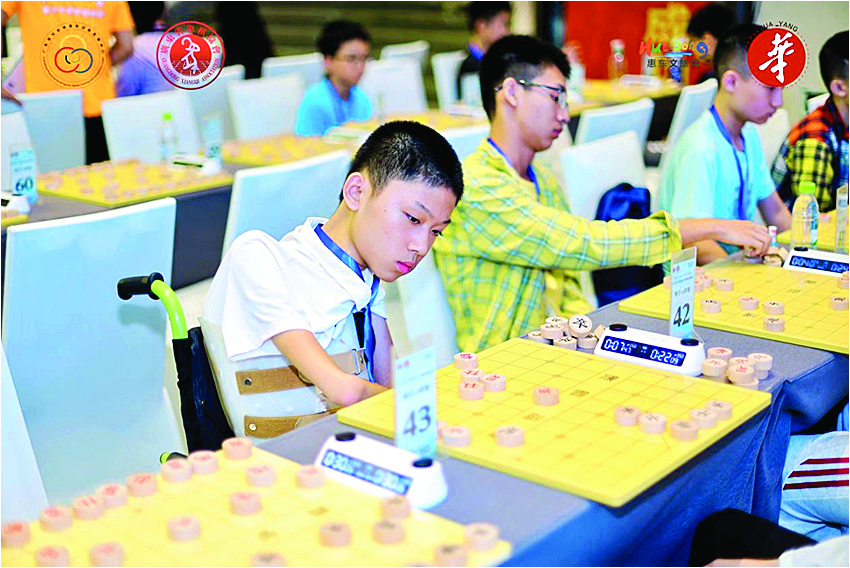     谢承乐参加2025年广东省青少年象棋锦标赛。受访者供图